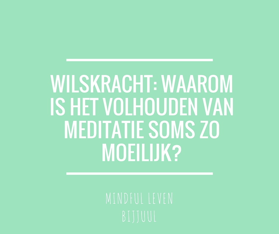 Wilskracht: waarom is het volhouden van mediteren moeilijk?